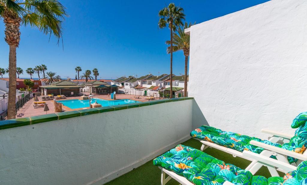 Deluxe Duplex Bungalow Private Parking Maspalomas  Esterno foto